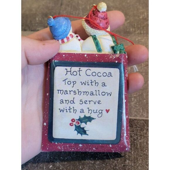 Hot cocoa packet snowman ornament episodes decor Mistletoe marshmallow - Picture 5 of 5